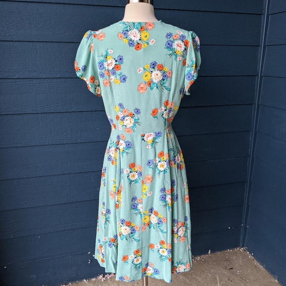 SOLDNWT House of Foxy 30s Ava Tea Dress Love Story - Picture 5 of 9